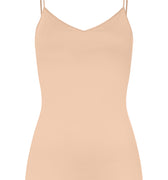 71605 Cotton Seamless Spaghetti Cami Padded - 274 Beige